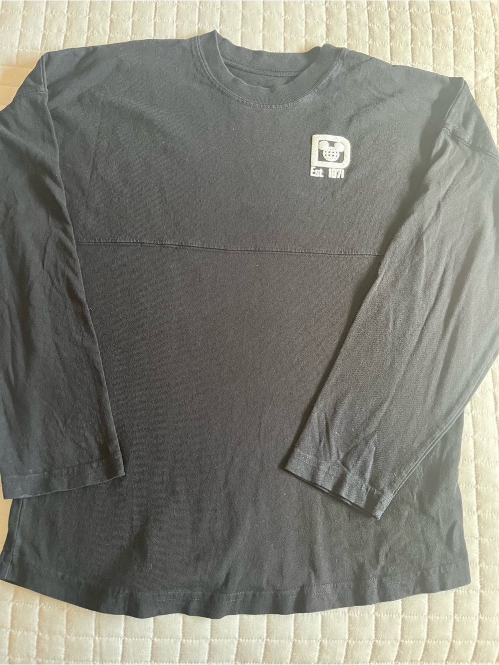 Walt Disney World Spirit Jersey Black Long Sleeve Tee T-Shirt Kids Large